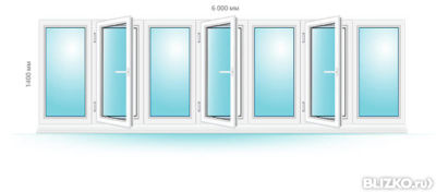 СемисекционнаЯ лоджиЯ пвх окно veka softline 82мм с установк.