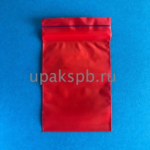 Пакет zip-lock 06х08 50 мкм Красный Гриппер