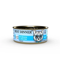 Best Dinner Exclusive Vet Profi Ренал Паштет Ягненок с рисом для кошек, банка 100 гр