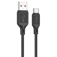 USB кабель шт.USB (A) - шт.Type-C "Hoco" X90, 3,0А, 1.0м, силиконовый, чёрный