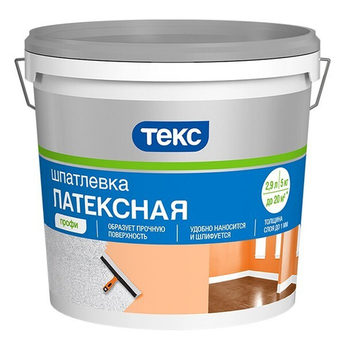 Шпаклевка ТЕКС латексная Профи 16кг