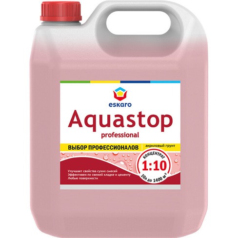 Грунт-концентрат Eskaro Aquastop PROF розовый 10л