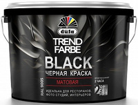 Краска интерьерная чёрная DUFA TREND FARBE BLACK Ral 9005 10л