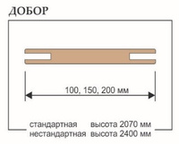 Планка доборная №2/2 200х10х2400 мм Barhat White