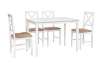 Обеденная группа Хадсон (стол + 4 стула) Hudson Dining Set Белый