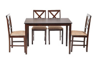 Обеденная группа Хадсон (стол + 4 стула) Hudson Dining Set Темный Орех