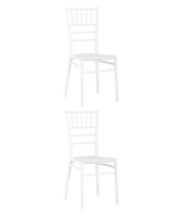 Стул Chiavari (Кьявари) пластик белый 2 шт. Комплект из двух стульев Stool Group Chiavari (Кьявари) пластик белый для ку