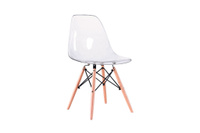 Стул для кафе Eames FR 0044 Поликарбонат прозрачный/Бук