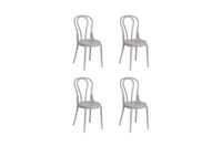 Стул обеденный (mod. PL62) (комплект 4 шт.) Thonet Пластик серый