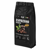 Кофе в зернах WELDAY "ESPRESSO Premium" 1 кг, 623438, УТ000015165