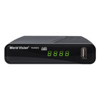 Цифровой эфирный ресивер World Vision T644D3 (DVB-T2/T/C, IPTV, USB, пластик, кнопки, дисплей)