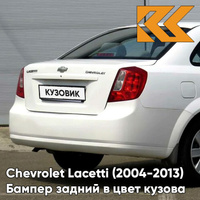 Бампер задний в цвет кузова Chevrolet Lacetti (2004-2013) седан 11U - Galaxy White - Белый КУЗОВИК