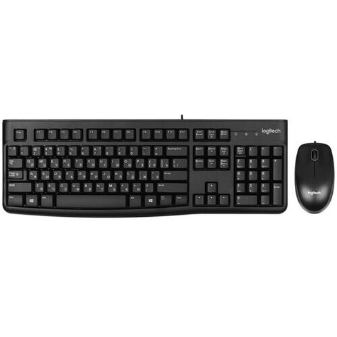 Клавиатура и мышь Logitech DesktopMK120Black