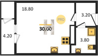 Продажа однокомнатной квартиры 30.00/18.80/18.80 24/24 Новороссийская ул, д. 90/2/4 Корпус 4