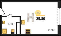 Продажа студии 25.80/21.90/21.90 7/18 Новознаменский п., д. 1.4 литер 2 Корпус 1.4 литер 2