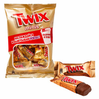 Батончики мини TWIX Minis печенье с карамелью в молочном шоколаде 190 г 2263