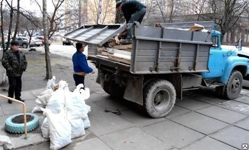 Вывоз бытового мусора на самосвалом ЗИЛ