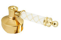 Ручка для смесителя Boheme Серия Vogue Murano в золоте белая