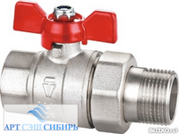 Кран шаровой HLV Optima 098 1/2" со сгоном, бабочка