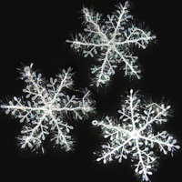 Декор Снежинка-блеск 12 см набор 3 шт