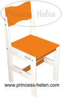 Детский растущий стульчик Kiddy Fox эмаль оранжевый