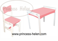 Комплект растущей детской мебели Kiddy Fox стол и стул эмаль розовый