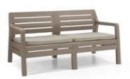 Скамейка Delano 2 seater bench 120 x 80 x 20 графит - серый