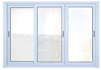 Окно алюминиевое распашное 2600x1400 трехстворчатое