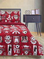 Комплект постельного белья "Soccer" красный 1,5
