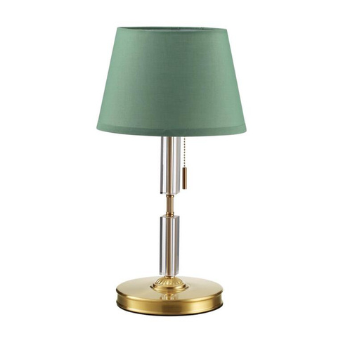 Настольная лампа Odeon 4887/1T E27 1x60W LONDON бронзовый/зеленый/абажур