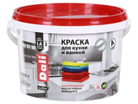 Краска DALI влагостойкая для кухни и ванной белая база А 2,5 л, арт.20905