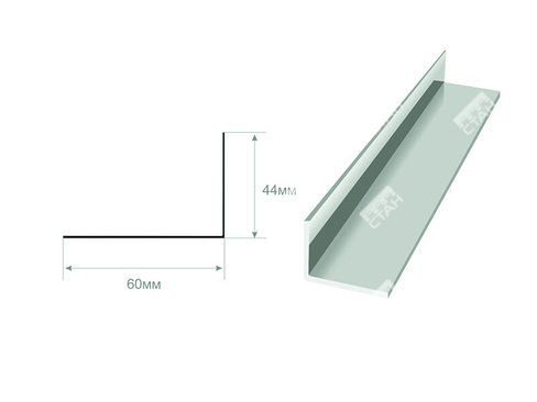 Крепежный профиль Г-образный 60х44х3000