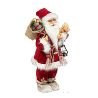 Фигурка Дед мороз (M1621) пластик/текстиль красный/белый коробка