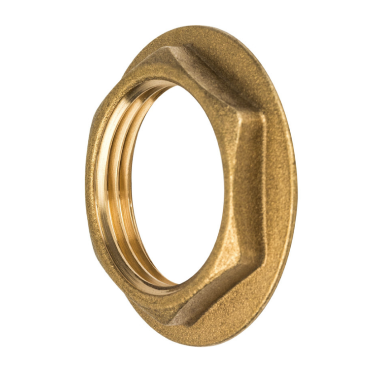 Латунная контргайка TIM (с ребордой) 1/2\",DF002 от компании Инженерная ...