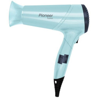 Фен для волос Pioneer HD-2001DC со складной ручкой и насадкой-концентратором, 2 скорости, 3 температурных режима, 2000 В
