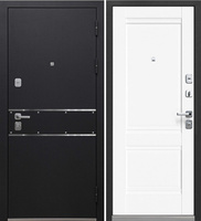 Дверь входная металлическая Ferroni Luxor 2 мм Букле черный классика Царга