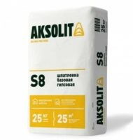 Шпатлевка гипсовая базовая Aksolit S8 25кг