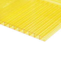 Сотовый поликарбонат 10 мм желтый 2100*12000 желтый