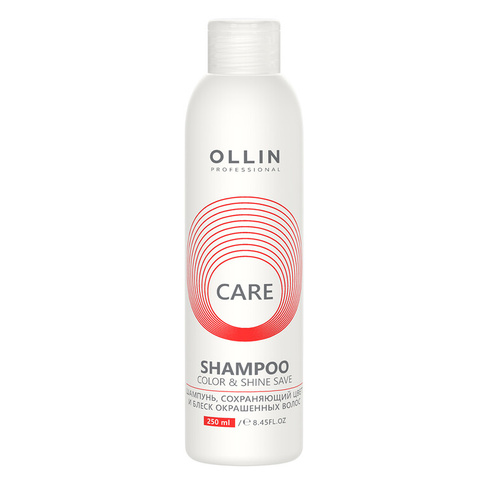 Care Шампунь, сохраняющий цвет и блеск окрашенных волос, 250 мл, OLLIN OLLIN Professional