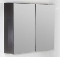 Зеркальный шкаф Armadi Art 547-A glossy Vallessi с подсветкой 80х64 см, антрацит глянец