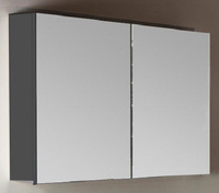 Зеркальный шкаф Armadi Art 547-A matt Vallessi с подсветкой 80х64 см, антарцит матовая Soft touch