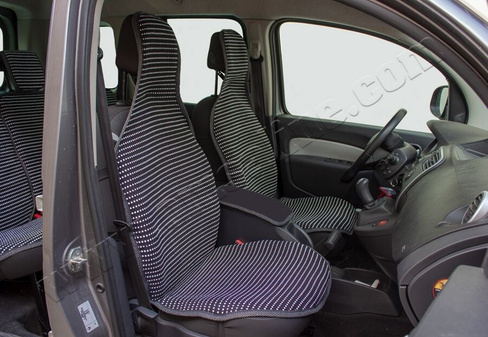 Накидки сидений V1 (9 шт, текстиль) Renault Kangoo 2008-2021