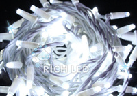 Светодиодная нить Rich LED 10 м 220V мерцание IP65 резиновый пр. белый артRL-S10CF-220V-RW/W