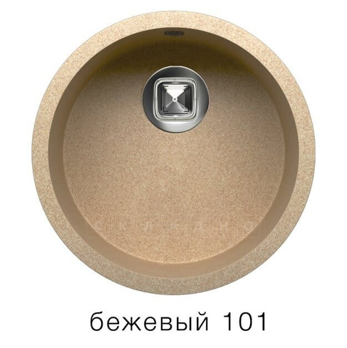 Кухонная мойка TOLERO R-104 кварцевая круглая