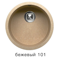 Кухонная мойка TOLERO R-104 кварцевая круглая