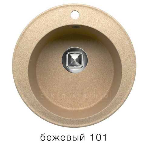 Кухонная мойка TOLERO R-108 кварцевая D51 круглая