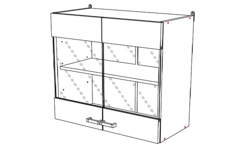 Кухонный навесной шкаф Мальва ШВС80