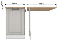 Кухонный шкаф под встраиваемую посудомоечную машину Лофт ШПМ45