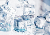 Стол нераздвижной стеклянный с фотопечатью Кубики льда серия 1