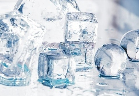 Стол нераздвижной стеклянный с фотопечатью Кубики льда серия 2